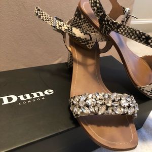 Dune Mahala Snakeskin Sandal